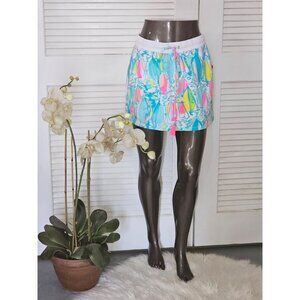 Lilly Pulitzer Womens Zia Skirt Beach Bae Sailboats Swim Beach Cover Up Sz M 092